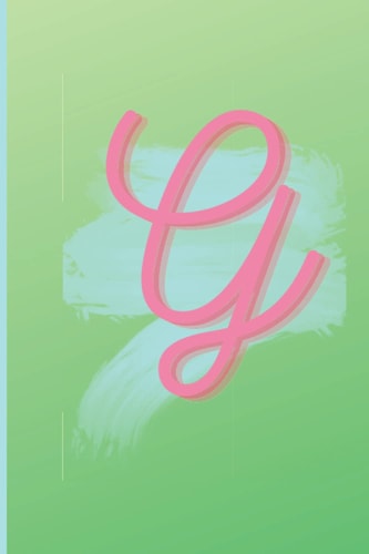 Notebook: Green Gradient and Light Blue “G” Notebook