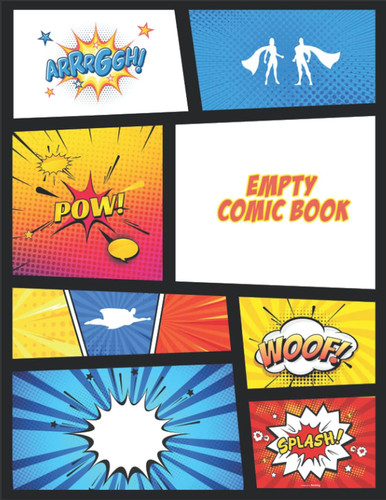 Empty Comic Book Blank Comic Book with Several Blank Templates