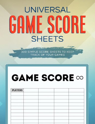 Universal Game Score Sheets 300 Score Sheets