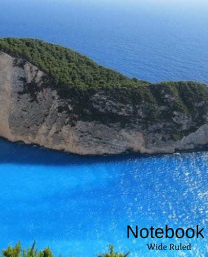 Notebook: : Ocean Themed Wide Ruled 7.5" X 9.25" 100 White Sheet Pages notebook/journal/ Diary for Students Ocean