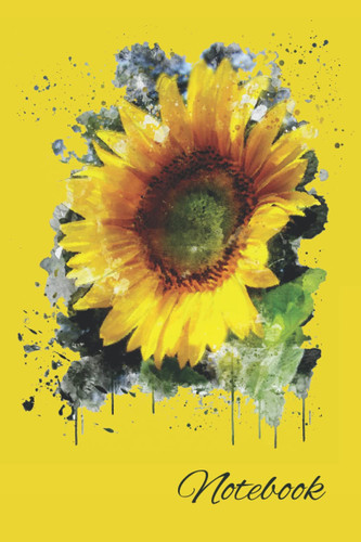 Notebook: Vibrant Sunflower Notebook Blank Lined Journal