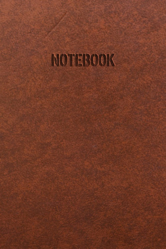 Leather Lookalike Notebook: Imitation of a Brown Leather Notebook with Realistic Engraved Text - 120 Lined Pages With Wrinkle Effect