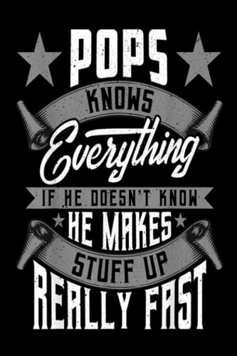Birthday Reminder Notebook, Mens Pops Knows Everything Funny Pops Fathers Day