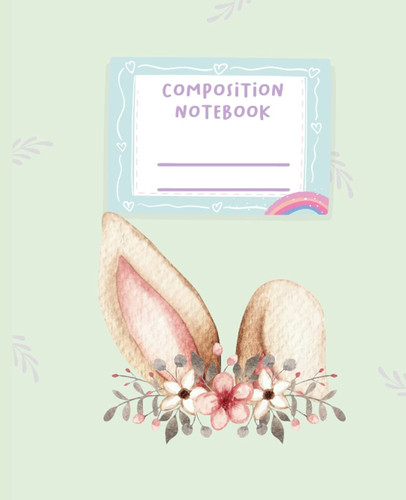 Wide Ruled Composition Notebook Composition Notebook with Schedule Table, Contact Page |Size 7. 5 X9. 5 , 120 Sheets|cute Rabbit