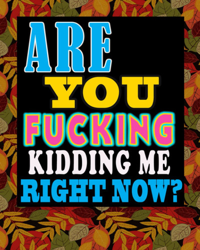 Are You Fucking Kidding Me Right Now? - 100 Page Journal
