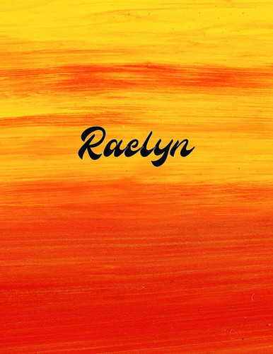 Raelyn: Cover Style Water Color - Personalized Name Notebook | Wide Ruled Paper Notebook Journal |Birthday Gift Notebook | For Teens Kids Students ... Home School College | 8.5x11 inch 160 pages