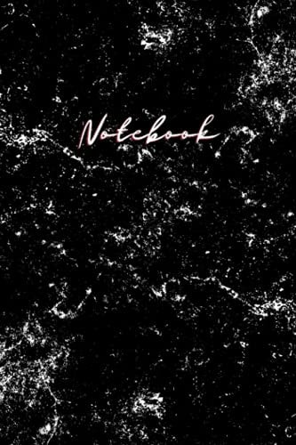 Black and White Marble Notebook: 6" x 9" College Ruled Journal/Notebook