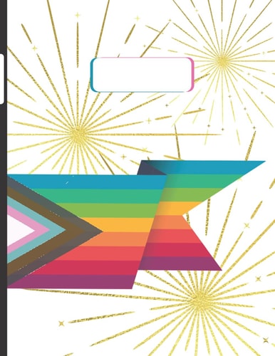 Lined Notebook, Planner, Journal, Diary. Pride Gold Firework: Composition Notebook 120 Pages - Large 8.5 x 11 - College MODERN DESIGN. Includes details page, schedule and planning