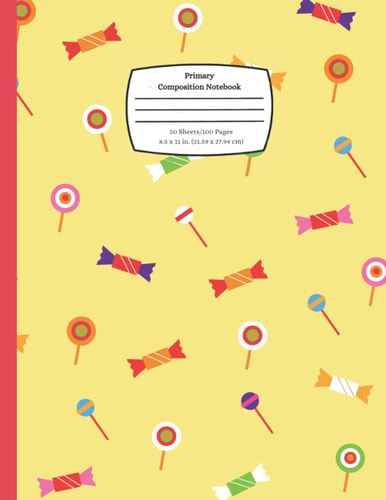 Primary Composition Notebook with Picture Box Grades K-2 Kindergarten Writing Journal (Draw and Write Exercise Books)