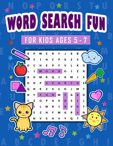 Word Search Fun for Kids Ages 5-7 50 Word Find Puzzles - Large Print