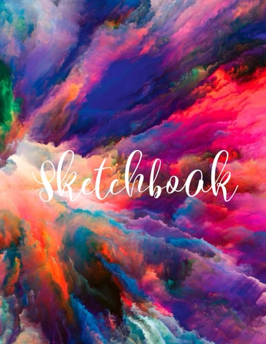 Cute Blank Sketchbook, Galaxy Sketch Pad, Drawing Paper, Drawing Books, 120 Sheets Art Supplies, Perfect Doodling for Kids, Girls, Women, Boys & Adults. Vol-08