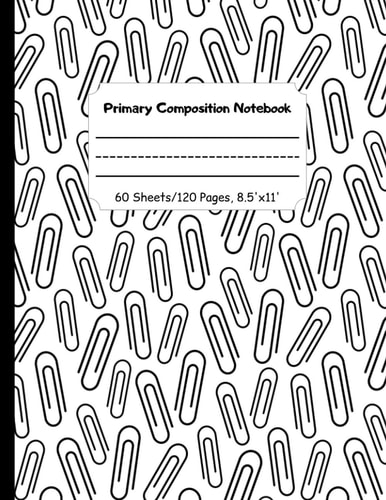Primary Composition Notebook k-2: Wide Ruled Composition Book, Lined Paper notebook, Grades K-2 Writing Workbook with Picture Space