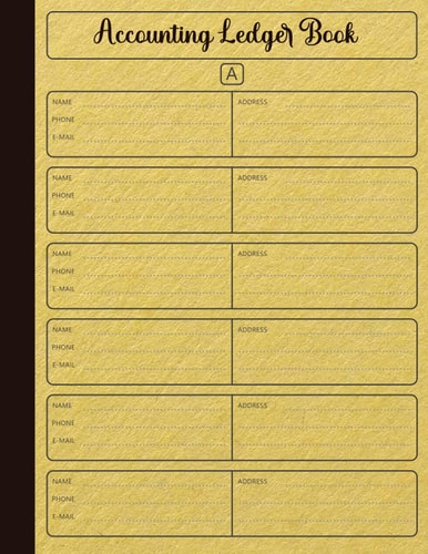 Accounting Ledger Book: General Business Ledger Checking Account Transaction Register Cash Book For Bookkeeping | Payment Record And Tracker Log Book | Vol.4