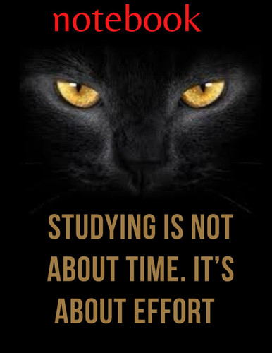 Notebook Eyes Cat Gift for study, Motivational Journal Gift for Graduation | Student | Coworker | Friend Hardcover 100 Lined Pages, 8,50" x 11”…: 8,50" x 11”100 Lined Pages,