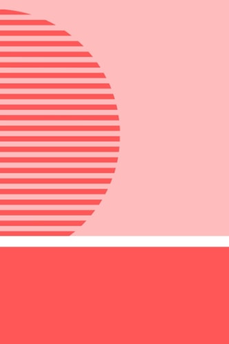 Notebook: Pink, coral, and white paperback notebook, 6x9in, 120 pages, for writing and note-taking