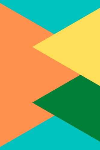 Notebook: Blue, green, orange, and yellow paperback notebook, 6x9in, 120 pages, for writing and note-taking