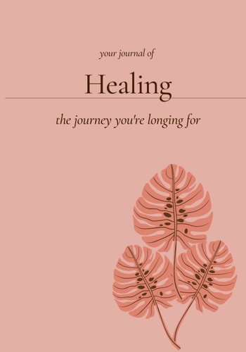 Journal of healing: Retro styled colorful white lined notebook