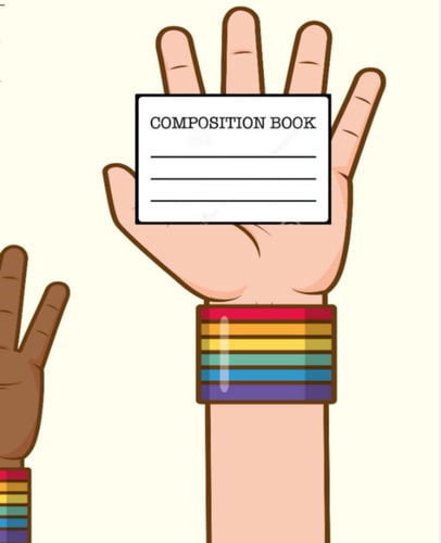 LGBTQAI+ Composition Notebook: Wide-Ruled, 7.5 x 9.25, 100 Pages, For kids, teens, and adults (Composition Notebooks)