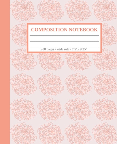 Composition Notebook: Aesthetic composition notebook, Wide ruled composition notebook 200 pages, 100 sheets, back to school supplies for middle school, gift for students.