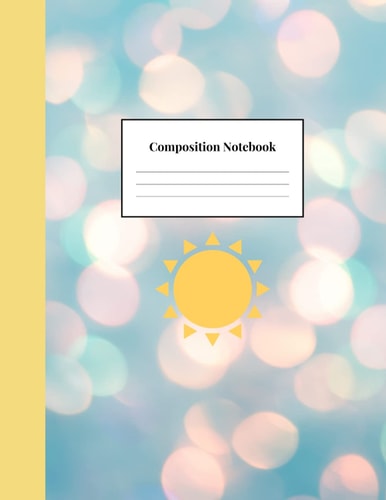 Composition Notebook: College-Ruled Paper for Home, Work, and School | Wide-Lined Pages with Left Margin for Plans, Projects, and Exercises | Day Glow, Night Glow Theme