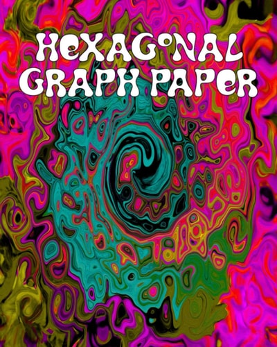 Hexagonal Graph Paper: Trippy Turquoise Abstract Retro Liquid Swirl: Organic Chemistry Composition Notebook and Sketch Journal