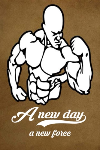 fitness calendar planner: (A new day a new force) | Daily Workout Logbook