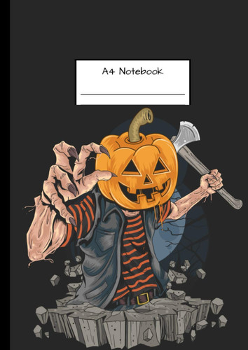 A4 Notebook: Squared Paper - Cute Design - for Maths/Science school work, University, Notes - Halloween soft cover