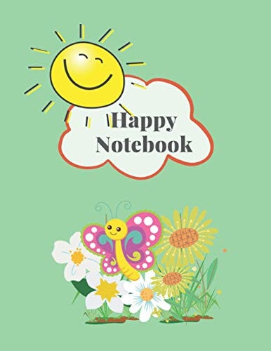 Happy Notebook: Blank Notebook for Kids 8.5x11in
