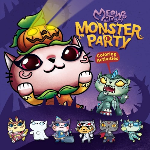 Meow Meow Monster Party Coloring and Activities Book