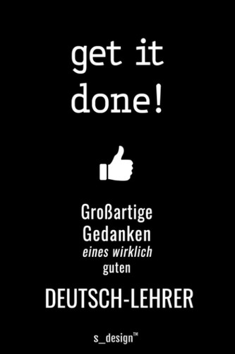 Notizbuch für Deutsch-Lehrer: Originelle Geschenk-Idee [120 Seiten kariertes blanko Papier] (German Edition)