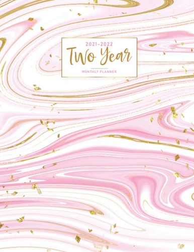 2021-2022 Monthly Planner: White Golden and Pink Color Pattern Organizing Notebook For Plan Organize and Personal Information | Goal Setting Logbook ... Journal with Notes and Important Dates