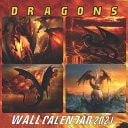 DRAGONS Wall Calendar 2021 Artsy Mythical Dragons Fire & Ice All Myths 16 Months 8.5x8.5 GLOSSY