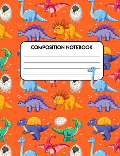 Composition Notebook (Dinosaurs Composition Notebook Wide Ruled): Composition Notebook Dinosaur