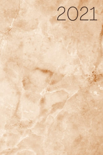 2021: Agenda Annuel Semainier Simple , Agenda de Bureau 2021 , Motif Marble (French Edition)