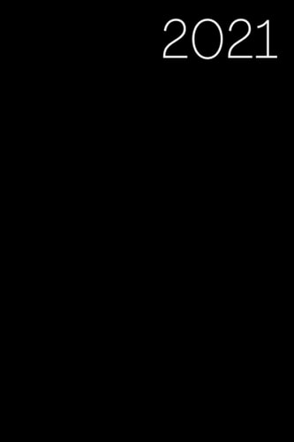 2021: Agenda Negra 2021 Semana vista , una Semana en dos Páginas , Agenda profesional A5 , Diario Organizador Planificador Semanal y Mensual (Spanish Edition)