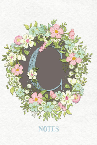 C Notes: Beautiful Spring Floral Notebook Monogram Initial C Blank Lined Journal| Assorted SpringFlowers| Decorated Interior
