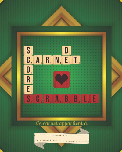 Carnet de score Scrabble: Pour noter les scores au Scrabble - Edition de Noël - Étiquette pour personnaliser le livre - Étiquette Cadeau sapin (French Edition)