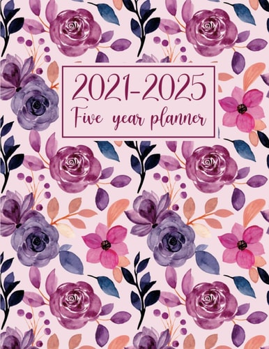 Five Year Planner Monthly Calendar: 5 year planner 60 Months calendar with holidays | large five year monthly planner organizer Schedule 8.5x11 | ... women cute yearly diary agenda with goals