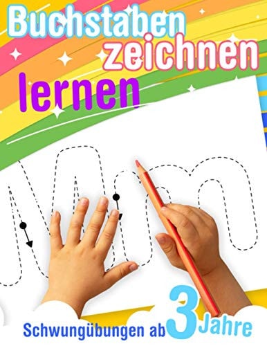 Schwungübungen Ab 3 Jahre - Buchstaben Zeichnen Lernen Vorschul-Aktivitätsbuch Zum Erlernen der Buchstaben des Alphabets. Malbuch