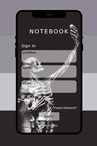 Notebook Journal Skeleton Skull Selfi Smartphone Colors Palette Composition 6x9 Lined 112 Pages for School College Office Women Men Teenagers