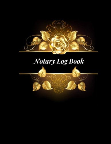 Notary Log Book: Notary Public Journal | Black Log Book | Journal of Notarial Acts | Notary Record Book | Fingerprint Journal | 8.5x11 | 4 Entries Per Page