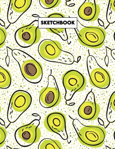 Sketchbook Avocado Notebook , Blank Journal for Drawing and Writing