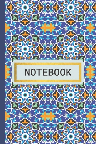 Notebook: 6'' x 9'' inches (A5 Size) Blank Lined Journal/Notebook With Colorful Minimalist Geometric Pattern (Paperback) - Floral Themed Interior - Deferent Shades Of Colors Glossy Cover