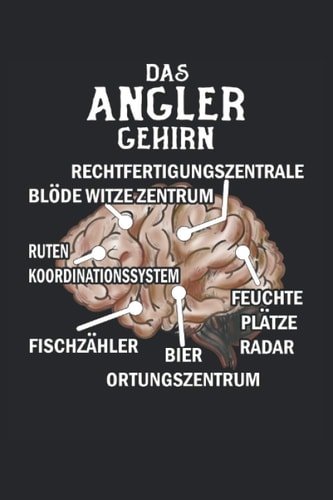 Das Angler Gehirn: Angler Notizbuch - Toller linierter Notizblock für den Fischer & Angler - 120 linierte Seiten um Notizen und Aufzeichnungen zu ... Anglererfolge und Gedanken (German Edition)