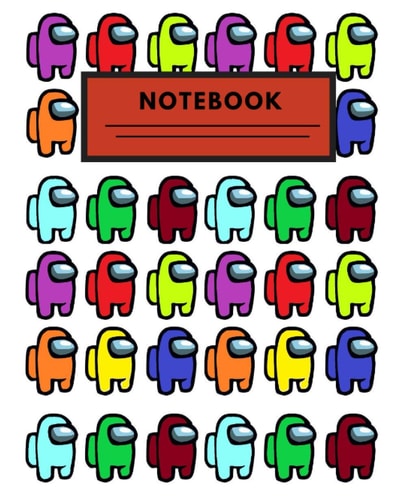 Notebook : Among , Awesome Composition Notebook, 100 Lined Pages, Size (7. 5x9. 25), Colorful Characters, for Kids, Students, Adults