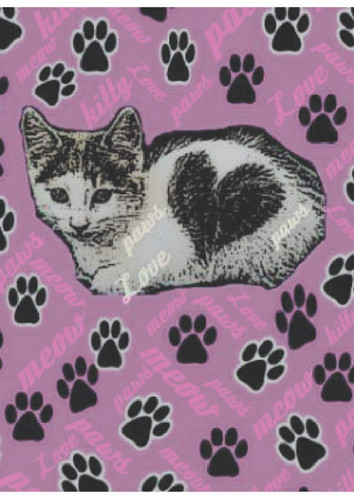 Cat paws left all over: A 8,27 X 11,69 60-Page Lined Book with cat and lots of paws printed