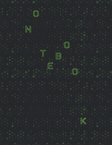Notebook: Digital Alphabet Design Cover - Size (8.5 x 11 inches) 120 Pages: Lined Paper, Soft Cover