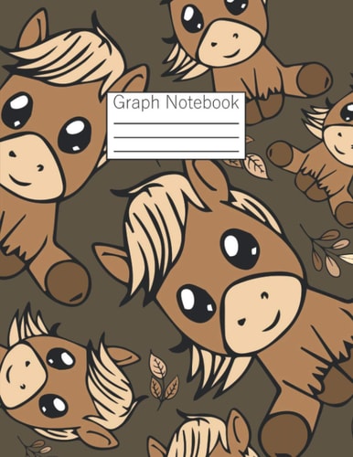 Big Math Notebook Graph Paper Composition Perfect gift for an animal lover: Math Squared Notebook Graph Paper Notebook for Kids Horse