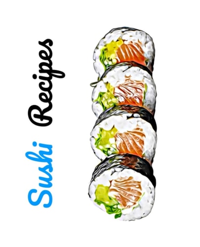 Sushi Recipes: Notebook for recipes, 110 pages, with categories