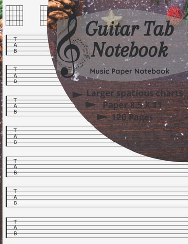 Guitar Tab Notebook: Music Paper Notebook, Blank Guitar Tablature Music Note / 120 Pages / 8.5 x 11 / New Notebook N5